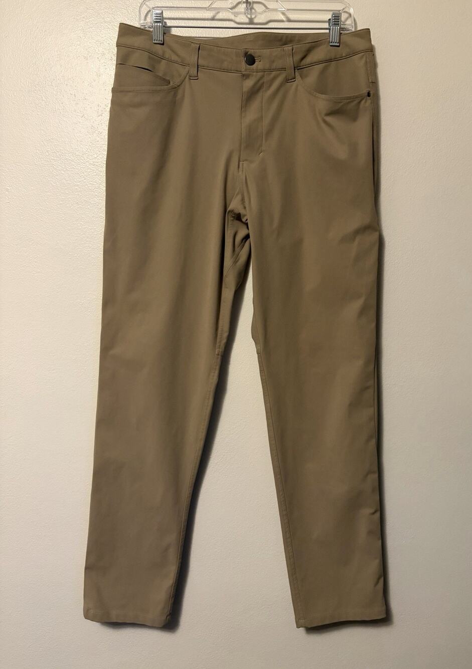 Lululemon Pants Men 32 Tan ABC Classic Fit Warpstreme Khaki Chino M5583S 32x31